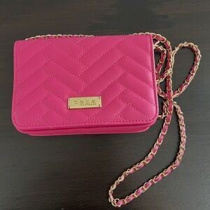 Bebe Hot Pink Sophia Quilted Crossbody Bag